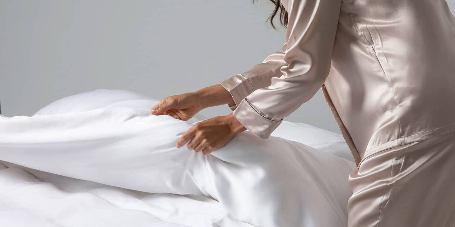 White sustainable bedding