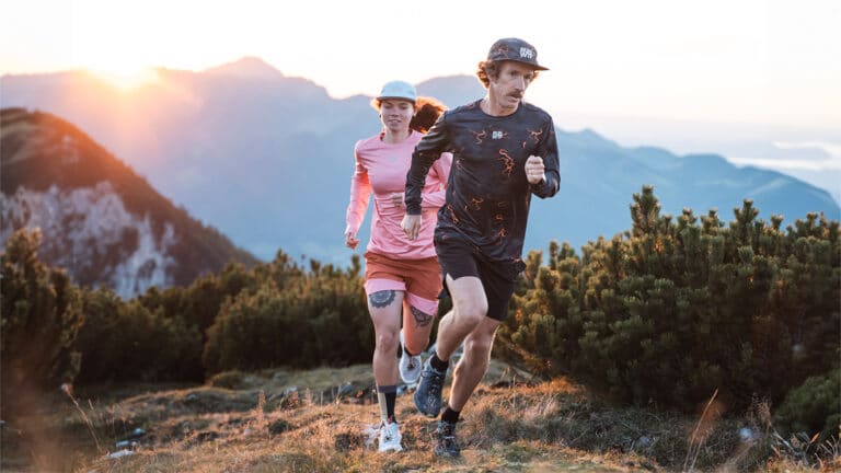 Florian Neuschwander running in the mountains