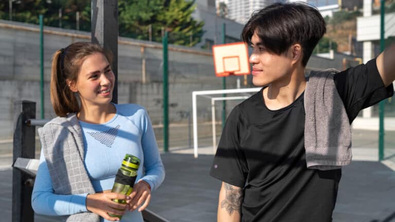 people wearing cooling workout clothes